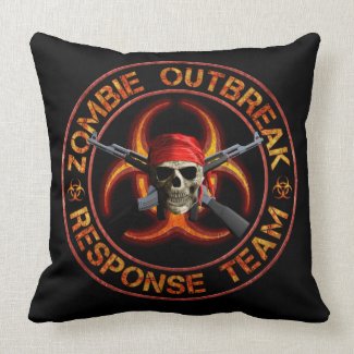 Zombie Response Team Throw Pillow