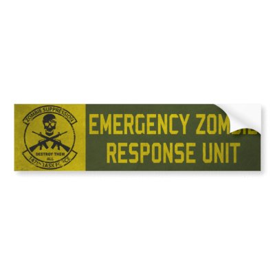 Zombie Response Unit Bumper Sticker