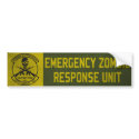 Zombie Response Unit Bumper Sticker bumpersticker