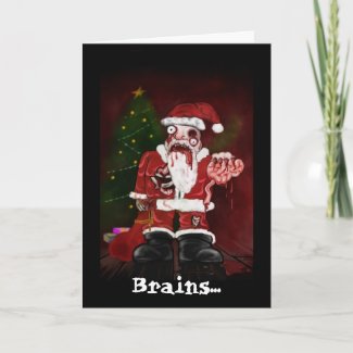 Zombie Santa Card zazzle_card