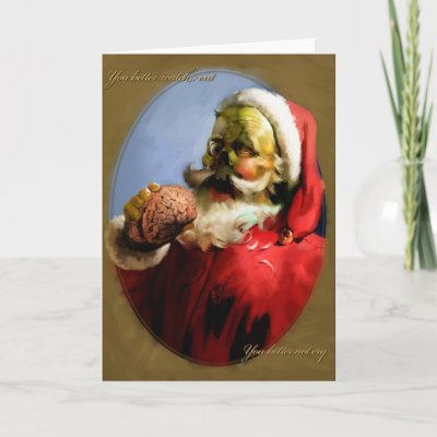 Zombie Santa Christmas card