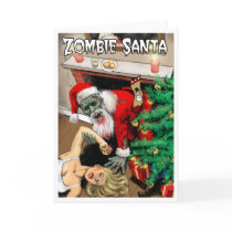 Zombie Santa Christmas Card - Blank Interior