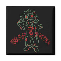 Zombie says "Braaains!" magnet by destructobot Zombie says "Braaains!" magnet