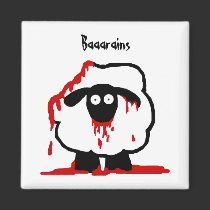 Zombie Sheep Magnet - Baaarains magnets