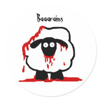 Zombie Sheep Stickers- Baaarains