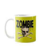 Zombie Skull Black Mugs