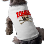 Zombie Skull Red Pet Tee
