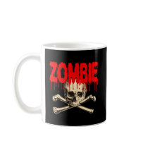 Zombie Skull Red Mug