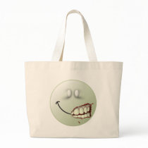 Zombie Smiley Face bags by tshirtmonkey Zombie Smiley Face bags