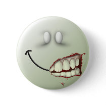 Zombie Smiley Face buttons by tshirtmonkey Zombie Smiley Face buttons
