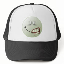 Zombie Smiley Face hats by tshirtmonkey Zombie Smiley Face hats