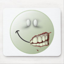 Zombie Smiley Face Mouse Pad