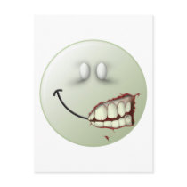 Zombie Smiley Face Postcards