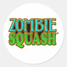 Zombie Squash TM logo Round Stickers