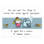 Zombie squirrel apocalypse postcard postcards