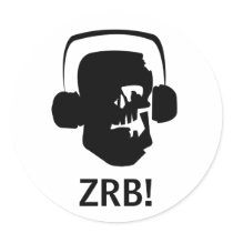 Zombie Sticker b/w