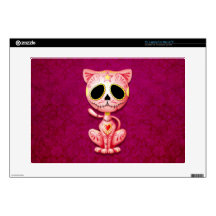 Zombie Sugar Kitten, pink 15" Laptop Skin