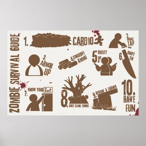 Zombie Survival Guide Poster