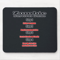 zombie survival guide steps horror movie undead mousepads