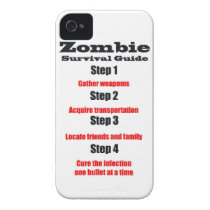 zombie survival guide steps zombies undead monster iphone 4 case-mate case