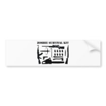 Zombie Survival Kit Bumper Sticker