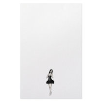 Zombie Suzy 1 - Halloween Doll Stationery Paper