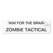 Zombie tactical bumper sticker