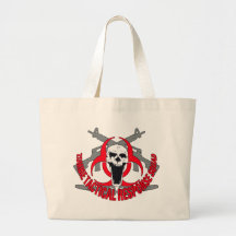 Zombie tactical red canvas bags