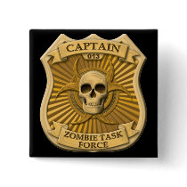 Zombie Task Force - Captain Badge Button