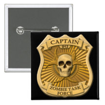 Zombie Task Force - Captain Badge Button