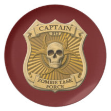 Zombie Task Force - Captain Badge Dinner Plate