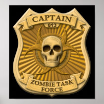 Zombie Task Force - Captain Badge Print