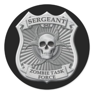 Zombie Task Force - Sergeant Badge sticker