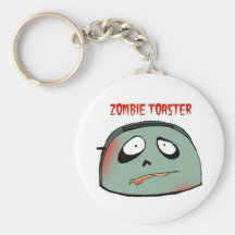 Zombie toaster keychain