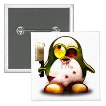 Zombie Tux (Linux Tux) Pinback Buttons