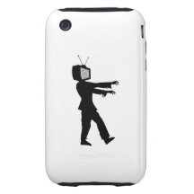Television Iphone Case on Zombie Tv Iphone 3 Tough Case