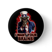 Zombie Uncle Sam Button
