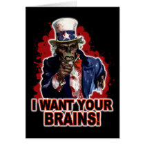 Zombie Uncle Sam Greeting Cards