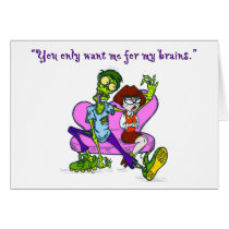Zombie Valentine Card cards