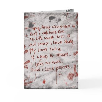 zombie valentines day greeting cards