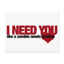 Zombie Valentines Day Postcard