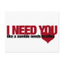 Zombie Valentines Day Postcard