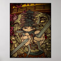 Zombie vs. Ninja Print