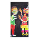 Zombie VS Robot art Photo Card