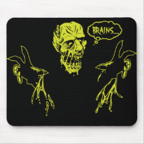 Zombie Wants Brains mousepads