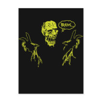 Zombie Wants Brains Postcard