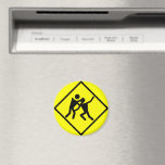 Zombie Warning Road Sign Fridge Magnets