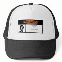 Zombie Warning Sign Mesh Hat