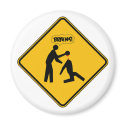 Zombie Warning Sign magnets