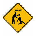 Zombie Warning Sign t-shirts